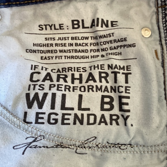 Carhartt Blaine Original Fit Straight Leg Jeans mid Rise Medium wash Size 14R - Picture 9 of 16